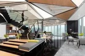 Eco-Intelligent design office spaces designed with natural stone and recyclable materials